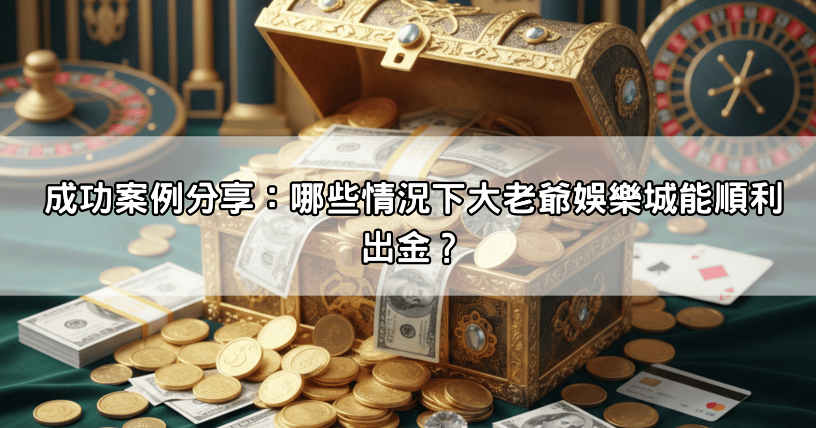 成功案例分享:哪些情況下大老爺娛樂城能順利出金?