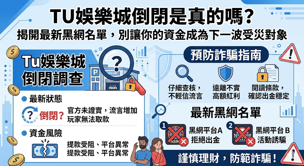Tu娛樂城倒閉是真的嗎?揭開最新黑網名單,別讓你的資金成為下一波受災對象