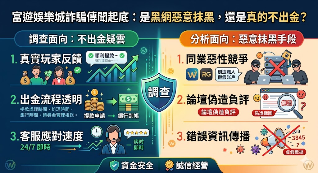 富遊娛樂城詐騙傳聞起底：是黑網惡意抹黑，還是真的不出金？